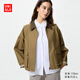 優(yōu)衣庫女裝休閑短茄克/巴恩風(fēng)外套夾克483807 484664 483807/33卡其色 M