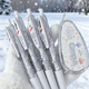 斑馬牌（ZEBRA）冬日雪花羽毛按動(dòng)中性筆日本進(jìn)口JJ99雪天JJ15白桿限定款0.5簽字筆學(xué)生用刷題考試筆DIY款圣誕禮物 【DIY冬雪組合】4款各1支+修正帶