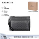 蔻馳（COACH）【品牌直供】男士輕奢休閑公文包手拿包商務(wù)包禮物生日新年禮物 灰黑色 CY985 QBMI5