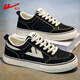 回力男鞋帆布鞋2026新款潮流韓版平底板鞋學(xué)生經(jīng)典黑色休閑鞋子男 黑色|N766T 42