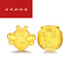 丹芙妮18K金蜜蜂蜜糖耳釘女黃金銀可愛(ài)小巧蜜蜂罐耳環(huán)足金生肖禮物潮 18K金蜜蜂蜜糖耳釘