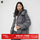 播商場(chǎng)同款絎縫半高領(lǐng)連帽羽絨服女24冬季新款短款外套BDR4RD4114 G60羽灰 M