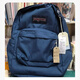 JANSPORT杰斯伯學(xué)院風(fēng)雙肩書(shū)包輕便男女旅行包簡(jiǎn)約背包電腦包時(shí)尚純色正品 藏青色