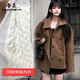 春乏2026冬季新款港風(fēng)立領(lǐng)加棉加厚呢子大衣女羽絨服小個(gè)子毛呢外套女 棕色 90白鴨絨【寬松版型,卡碼拍小】 S 建議105-115斤【寬松版型,卡碼拍小】