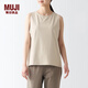 MUJI Walker 女式 防紫外線(xiàn) 性能吸汗速干無(wú)袖T恤防曬衣 BIE04A3S 淡黃色 S （155/80A）