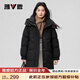 雅鹿冬季羽絨服女2025新款中長(cháng)款時(shí)尚冬裝連帽加厚派克服韓版外套女裝 黑色 L 165 【推薦130-150斤】