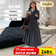 冊裁（CECAI）學(xué)院風(fēng)灰色西服套裝女2025春季新款寬松顯瘦西裝百褶裙兩件套 灰(西服+襯衫+半身裙） M
