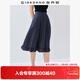 佐丹奴裙子女新款減齡甜美風(fēng)荷葉邊下擺半松緊腰半身裙女05465097