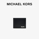 MICHAEL KORS禮物輕奢MK男士COOPER折疊式票夾卡包錢(qián)包 黑色