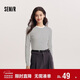 森馬（Semir）長(cháng)袖T恤女春正肩緊身圓領(lǐng)打底衫女士顯瘦百搭套頭衫101125101007