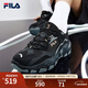 斐樂(lè )（FILA）男女同款跑步鞋舒適輕便慢跑透氣休閑運動(dòng)鞋百搭掠奪者情侶鞋 黑/中灰-BM【男款】 42