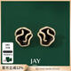 Jay黑色云朵耳釘耳環(huán)女時(shí)尚耳墜耳飾品送女友閨蜜新年禮物