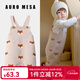 Auro Mesa嬰兒針織背帶褲可愛(ài)狐貍連體褲ins風(fēng)韓版春秋寶寶萌娃吊帶短褲 狐貍背帶褲 80cm/9-12M