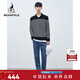 beanpole【新年禮物】  男士韓系穿搭時(shí)尚簡(jiǎn)約風(fēng)航海藏青色條紋敞開(kāi)領(lǐng)T恤 藏青 M 175/92A