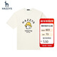 哈吉斯（HAZZYS）男裝 夏季圓領(lǐng)狗狗繡花輕短袖T恤男ASTZE03BE88