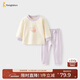 童泰（TONGTAI）寶寶秋衣套裝春秋季純棉兒童衣服男童女童秋褲家居服紫色100cm
