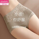 莫代爾女士?jì)妊澟蘅咕d蕾絲高腰輕收腹提臀短褲三角褲女2026年新款 A組：咖色+淺灰+粉色 3條 L 100-120斤