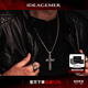 IDEAGEMER銀項鏈男士荊刺玫瑰十字架吊墜鎖骨鏈時(shí)尚小眾男款潮流首飾送男友 十字架吊墜+鈦鋼鏈【55CM】