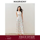 MAXRIENY【浪漫花園-商場(chǎng)同款】城市度假風(fēng)綁帶深v露背連衣裙 粉花 L 03/38