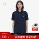 Fred Perry男士POLO衫2025冬季休閑麥穗重磅短袖多彩T恤M6000 608/海軍藍 L 此款尺碼偏大