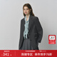 范思藍恩撞色線(xiàn)一字袋西裝外套2025秋新款寬松百搭平駁領(lǐng)外套3150 深灰色 XS