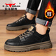 公牛世家男鞋2026年春秋新款休閑皮鞋男士工裝鞋子做舊復古低幫馬丁靴