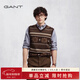 GANT/甘特25年秋冬新款男士V領(lǐng)純羊毛針織毛衫背心復古休閑馬甲 210-咖色 M