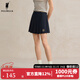 POLOWALK女式半裙2025秋冬褲新品復古A版百褶裙學(xué)院風(fēng)女裝裙子 黑色 XL