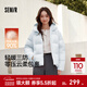 森馬（Semir）羽絨服女90絨子短款輕暖三防可愛(ài)花苞帽2025冬新款立體防風(fēng)外套 【正肩顯瘦廓形】粉藍80081 M