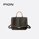 菲安妮（FION）新款老花雙肩背包大容量通勤復古斜挎包包生日禮物