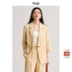 旅途原品ltyp 100%漢麻文藝套裝 七分袖西裝/九分氣球褲/五分短褲 西裝-香草黃 M