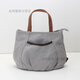 暢印 原創(chuàng  )新款夏小包女士帆布包文藝手提包媽媽手拎包褶皺撞色小布包 淺灰色