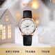 美度（MIDO）瑞士手表 貝倫賽麗 天文臺硅油絲 時(shí)尚優(yōu)雅 機械皮帶女表新年禮物