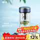 萬(wàn)象（WANXIANG）雙層弧形玻璃杯男女士帶濾網(wǎng)水杯灰藍色360ml便攜車(chē)載泡茶杯