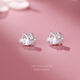 QMXDS999純銀KT小貓咪耳釘女卡通可愛(ài)銀耳環(huán)精致迷你耳骨釘養耳洞免摘 蝴蝶結小貓咪耳釘【999銀】+精美禮盒
