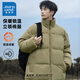 真維斯（Jeanswest）棉服外套冬裝男2026新款防寒加厚立領(lǐng)棉襖美式短款面包服休閑棉衣 深卡其色(純色) M (170) (30天質(zhì)量問(wèn)題全額退)