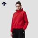 DESCENTE迪桑特WOMEN’S TRAINING系列女士連帽半拉鏈衛衣 RD-紅色 L (170/88A)