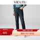 威可多（VICUTU）舒暖牛仔二代男士微彈加絨商務(wù)通勤牛仔褲 深藍180/90B