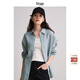 旅途原品ltyp 進(jìn)口100%亞麻廓感襯衫 極簡(jiǎn)休閑新款長(cháng)袖襯衣女春 湖藍色 M