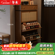 冬木實(shí)木超薄鞋柜門(mén)口入戶(hù)柜家用翻斗鞋架玄關(guān)收納柜簡(jiǎn)約防塵藤編鞋柜 翻斗式雙層擴容-80CM-胡桃色