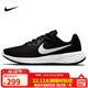 耐克NIKE跑步鞋男緩震透氣REVOLUTION 6運動(dòng)鞋DC3728-003黑白42
