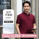 十如仕polo衫男【汗無(wú)痕】高端短袖t恤透氣春夏季透氣易打理 P01 酒紅色 2XL