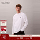 Calvin KleinJeans25秋季新款男士休閑通勤ck刺繡純棉寬松打底長(cháng)袖T恤上衣