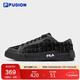 FILA FUSION 斐樂(lè )潮牌帆布鞋小香風(fēng)女鞋2025秋季格紋拼接板鞋