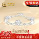 中國黃金（CHINA GOLD）四葉草銀手鏈女白貝母雙層手環(huán)銀飾新年情人節禮物送女友老婆生日 白貝雙層四葉草手鏈【京速達】