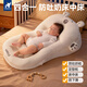 溫歐嬰兒斜坡枕防吐奶墊新生兒床中床防溢奶嗆奶寶寶定型安撫喂奶神器 維尼透氣珍珠白【單床+涼席】
