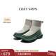 COZY STEPS可至男女款冬季COZYLOOP太空鞋羊皮毛一體厚底保暖防寒羊毛雪地靴 暖意灰白+鼠尾草綠（8108） 38