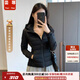 蕓蕁羽絨服女2025新款瑜伽服女短款白鴨絨修身顯瘦冬季保暖連帽戶(hù)外運 MON 黑色 M 修身健【80-100斤】