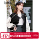 百圖betu女裝春季新款短外套高級感休閑空槍棒球服外套女2401T44 黑色 M