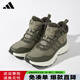 阿迪達斯（adidas）阿迪達斯加絨男鞋2025冬季新款高幫保暖戶(hù)外徒步鞋耐磨防滑運動(dòng)鞋 綠色/棕色JS3428【加絨保暖】 43